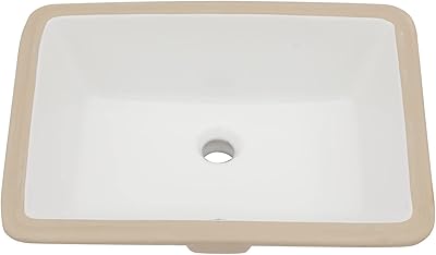 Lavabo de salle de bain sous plan - lavabo rectangulaire sarlay taille 20 x 15 pouces, lavabo rectangulaire moderne en céramique blanche, lavabo artistique avec trop-plein. DIAYTAR COTE D'IVOIRE est une boutique en ligne qui propose une expérience d'achat unique et personnalisée à chaque client. Avec plus de 300 000 références de produits, les clients peuvent trouver tout ce dont ils ont besoin en un seul endroit. La boutique en ligne garantit également une confidentialité et une sécurité totale des données personnelles et des paiements.