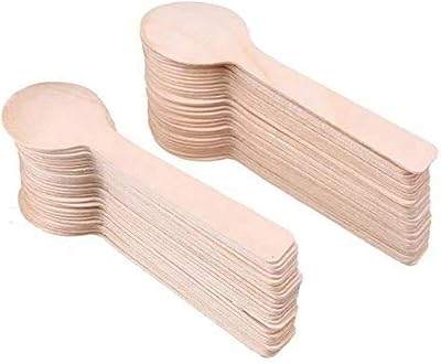 Party time - 20 pièces. mini cuillère en bois jetable cuillère à glace
