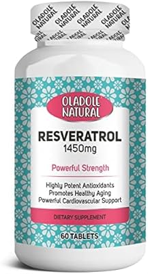 Oladole complexe naturel de resvératrol et de polyphénols 1450 mg 60 comprimés, puissant