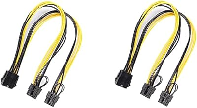 Adaptateur d'alimentation mâle pcie femelle à 8 broches vers pci express (6 + 2), connecteur de carte graphique pci express y-splitter gpu vers câble d'extension de carte de données minières de carte vidéo (paquet de 2). DIAYTAR COTE D'IVOIRE est une boutique en ligne généraliste qui propose une large gamme de produits avec plus de 300000 références. Elle est reconnue comme l'une des boutiques en ligne les plus populaires en Côte d'Ivoire. Elle offre une expérience d'achat en ligne pratique et sécurisée.