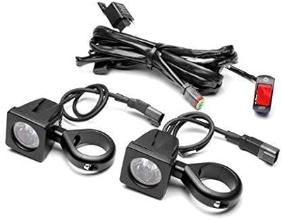 Kit de projecteur led pour moto 10 w avec faisceau de câbles, interrupteur