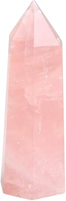 Rebuy® rebuy® rose quartz wand point 6 facettes reiki chakra méditation thérapie