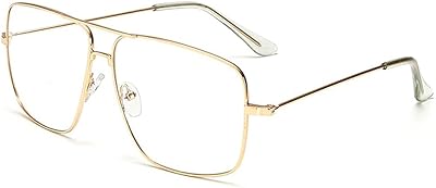 Lunettes de soleil classiques dolger avec verres transparents sans ordonnance et monture