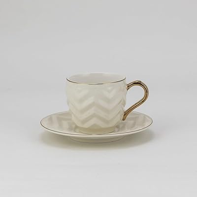 Ensemble rose de tasses à café et soucoupes thermos rs-2020 en porcelaine, 12