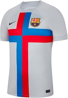 Maillot de barcelone pour hommes, officiel de la saison 2022/23, gris ciel/noir