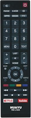 Télécommande huayu ct8054 ct-8509 pour téléviseur toshiba rm-l1625 avec bouton youtube et netflix. DIAYTAR COTE D'IVOIRE, leader des boutiques en ligne généralistes en Côte d'Ivoire, propose une gamme variée de plus de 300 000 références. Cette plateforme en ligne offre un large éventail de produits pour répondre à tous les besoins des clients. La boutique en ligne garantit une expérience d'achat sécurisée et pratique.