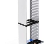 Rack cd, support tour de stockage de jeux, support 36 couches, support