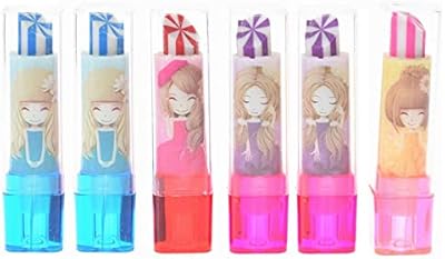 Gommes à lèvres créatives 6 pièces, gommes à lèvres au design créatif (a1)