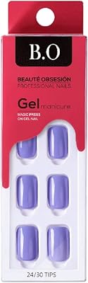 Faux ongles à presser, faux ongles courts, carrés, comprend un tampon de préparation