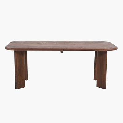 Table basse home box marcio en bois massif, dimensions 45 x 120 x