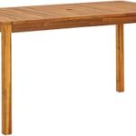 Table de jardin en bois d'acacia massif fidaxl, mobilier d'extérieur pour patio, table