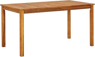 Table de jardin en bois d'acacia massif fidaxl, mobilier d'extérieur pour patio, table