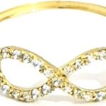 Bague en or pur 18 carats, parsemée de pierres de zircon infini