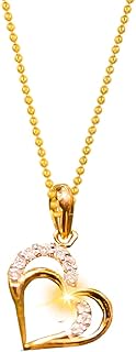 Pendentif diamant naturel en forme de cœur de 0,07 ct certifié igi