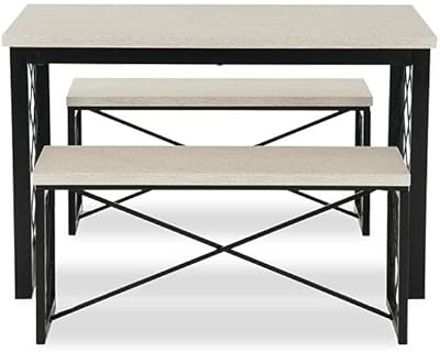 Table à manger home r us value avec 2 places, noir/crème - 122