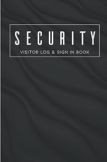 Cahier de connexion et de connexion des visiteurs de sécurité : carnet