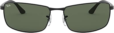 Lunettes de soleil rectangulaires ray-ban pour femme monture marron verres