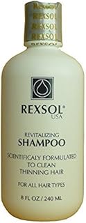 Shampooing revitalisant rexsol formulé scientifiquement pour nettoyer les cheveux fins (240 ml)