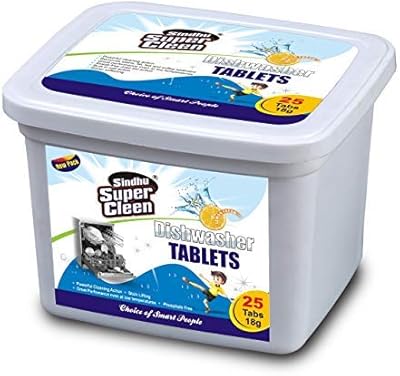 Comprimés pour lave-vaisselle sindhu super clean - (25 comprimés, 18 g chacun)