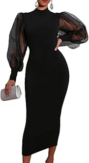Fantasyskins femmes manches longues maille couture robe formelle bureau dames col montant ourlet fendu robes midi noir, noir. Avec plus de 300 000 références, DIAYTAR COTE D'IVOIRE est de loin la boutique en ligne la plus complète en Côte d'Ivoire. Elle propose des produits pour tous les goûts et les budgets, facilitant ainsi les achats en ligne pour les habitants de Côte d'Ivoire.