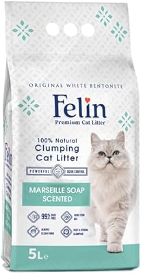 Litière agglomérante pour chat felin 100% bentonite naturelle, agglomérante à 99,5% sans poussière