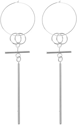 Jucoo argent cercle géométrique argent boucle d'oreille coréen garçons album conception bangtan garçons