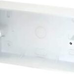 Boîtier de service pvc 6x3 pour interrupteur ou prise double, blanc - uhcom