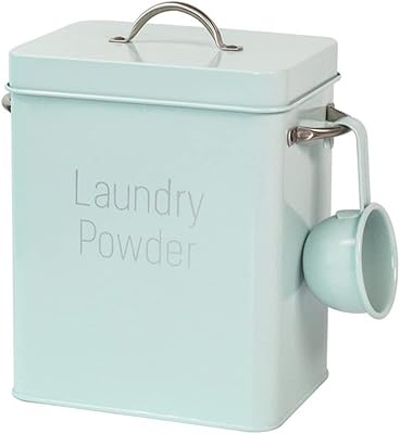 Boîte de poudre à lessive avec cuillère boîte de rangement couvercle et poignées