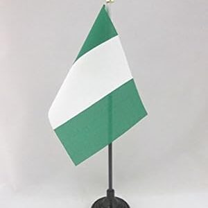 Az flag drapeau de table nigéria 4" x 6" - drapeau de bureau