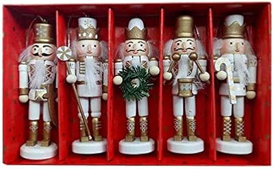 5 pièces 12cm décorations de noël soldat casse-noisette poupée roi cadeaux pour enfants