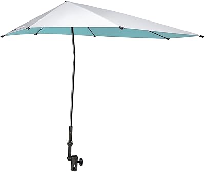 Parasol de plage réglable prospo upf 50+ avec clip universel, parapluie pour chaise