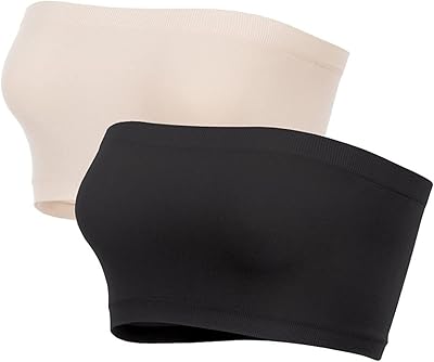 Soutien-gorge sans bretelles non doublé pour femme, taille unique (paquet de 2)