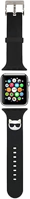 Bracelet en silicone avec logo ras choupette karl lagerfeld pour apple watch 38/40