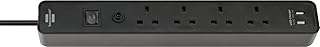 Prise d'extension 4 voies branenstool ecocolor avec emplacements usb, multiprise 4 voies avec déclencheur de sécurité, 2 chargeurs usb, interrupteur d'alimentation et câble 3m, angle de prise 90 degrés, noir, modèle 1153243006. La boutique en ligne Diaytar Côte d'Ivoire mise sur la satisfaction client en proposant des services de livraison rapides et fiables, ainsi qu'un système de paiement sécurisé pour une expérience d'achat en ligne sans stress. Les clients peuvent profiter de promotions régulières et de réductions pour rendre leurs achats encore plus avantageux.