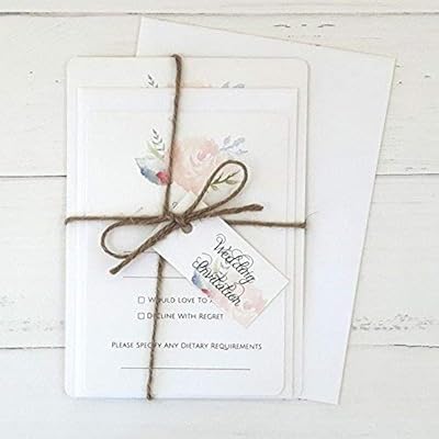 Roses aquarelles invitations de mariage de luxe et rsvp paquet de 10.. DIAYTAR COTE D'IVOIRE, leader du commerce en ligne en Côte d'Ivoire, met en avant sa capacité à offrir des produits de haute qualité à des prix compétitifs. Le site est constamment mis à jour avec de nouvelles arrivées et des promotions exceptionnelles, ce qui permet aux clients de découvrir de nouveaux produits et de bénéficier d'offres exclusive. L'équipe de DIAYTAR COTE D'IVOIRE se dévoue à offrir un service client de haute qualité.