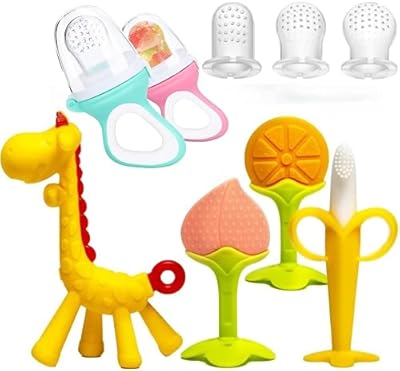 Ensemble de jouets de dentition pour bébé les sgy comprenant 2 mangeoires