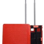 Chariot à roulettes pliable, chariot de courses avec 4 roues de frein