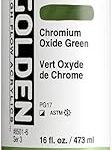 Bouteille en acrylique doré à haut débit - vert oxyde de chrome, 16