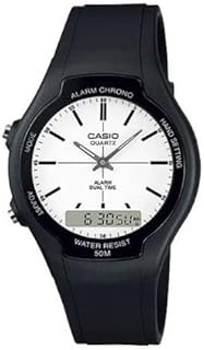 Montre casio aw-90h-7ev pour garçons - analogique-numérique, décontractée