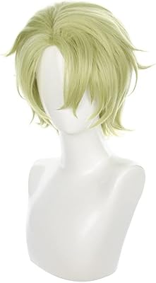 Ensemble stars eve tomoe hiyori perruque cosplay costume court matcha bouclés vert clair