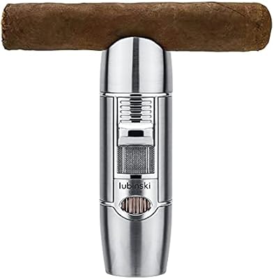 Allume-cigare lubinski avec poinçon à cigares et 2 couvre-porte-cigares coupe-vent butane torche unique grande flamme bleue de jais pour la cuisson des cigares et du barbecue (gaz non inclus) (argent). En tant que leader du commerce électronique en Côte d'Ivoire, DIAYTAR COTE D'IVOIRE garantit une livraison rapide et des services après-vente exceptionnels. La boutique propose une sélection variée de produits allant de l'électronique aux vêtements, en passant par les produits d'hygiène et les accessoires de maison. Elle est accessible à tous, quel que soit l'emplacement géographique.