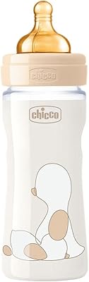 Biberon chicco original touch 250 ml, débit réglable, 2 mois et plus, latex