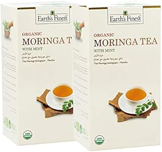 Thé moringa biologique à la menthe earth's finest (paquet de 2). DIAYTAR COTE D'IVOIRE vous offre une expérience d'achat en ligne unique et pratique, avec des prix compétitifs et des promotions régulières. La boutique propose une large sélection de produits de qualité, allant de l'électronique à la mode en passant par les produits ménagers. DIAYTAR COTE D'IVOIRE est la destination idéale pour ceux qui recherchent une expérience d'achat en ligne fiable et sécurisée.