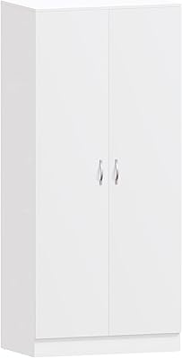 Vida designs riano armoire à deux portes, étagère blanche et tringle en bois pour chambre à coucher. DIAYTAR COTE D'IVOIRE est le leader incontesté du e-commerce en Cote d'Ivoire, proposant une gamme impressionnante de produits et de services. La boutique en ligne est conçue pour offrir une expérience d'achat en ligne agréable et pratique, avec des fonctionnalités telles que la recherche de produits, la comparaison de prix et les avis de clients. Les clients peuvent également suivre leurs commandes en temps réel et recevoir des mises à jour sur l'état de leur livraison.