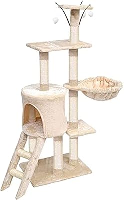 Cadre d'escalade pour chat à plusieurs niveaux de 138 cm, fournitures pour animaux