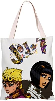 Sac fourre-tout giorno giovanna de fukujin anime jojojojo, avec sac écologique à fermeture