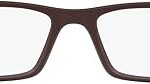 Monture de lunettes rectangulaires oakley ox8046 pour hommes, verres corten/démo satinés, 51 mm