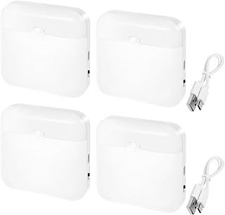 Forthcan veilleuse rechargeable avec détecteur de mouvement, lumière led commutable à 2 couleurs