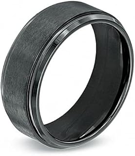 Bague pour hommes en titane noir et or 2020 classique élégante