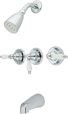 Robinet de baignoire et de douche kingston brass kb231pl avec poignée à levier triple en porcelaine, chrome poli. DIAYTAR COTE D'IVOIRE est une boutique en ligne généraliste qui propose plus de 300000 références de produits, faisant d'elle la boutique leader en Côte d'Ivoire. Elle offre une grande variété de produits pour répondre aux besoins de ses clients. Les clients peuvent trouver tout ce qu'ils cherchent sur DIAYTAR COTE D'IVOIRE.